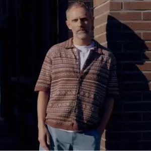 [노티그] 노르딕 패턴 풀오픈 반팔 가디건 브라운_OMS1SWCD101W1