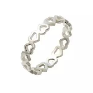 볼드링 92.5 실버 레이어드 패션 하트 은 반지