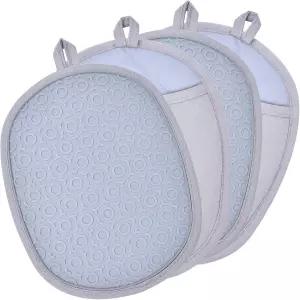 4팩 실리콘 냄비 홀더 및 오븐 장갑 세트 팬 베이킹 트레이를 안전하게 취급할 수 있는 미끄럼 방지 핫