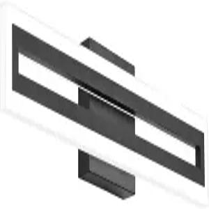 SOLFART 24인치 베니티 라이트 오버 미러 욕실 조명기구 블랙 LED 모던 6000K