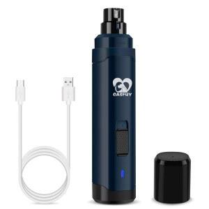 푸이 강아지 네일 그라인더 업그레이드 소형 중형 대형견 및 고양이를 위한 가용 2단 전기 충전식 애완동물 트리머 무통 발 그루밍 스무딩 다크 블루