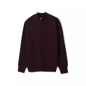[노티그] 폴리혼방 솔리드 니트집업 와인_OKW2SWZU201WN