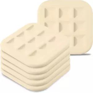 뜨거운 냄비와 프라이팬용 실리콘 트리벳 홀더 핫 패드 6팩 주방 카운터용 매트 부드러운 내구성 건조