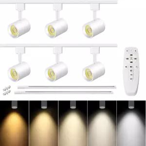 투유비 6 라이트 LED 트랙 조명 키트 6.6피트 H형 레일 현대식 주방 천장 스팟 조명기구 조광식 헤드 2000K