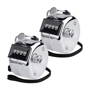 수동 그립 금속 케이스가있는 골프 4 자리 카운터 기계식 리모콘 디지털 핸드 헬드 탈리 훈련 보조 스포츠