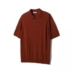 [노티그] 코튼100 워셔블 피케 카라니트 브라운_OKS2SWTS102W1