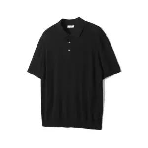 [노티그] 코튼100 워셔블 피케 카라니트 블랙_OKS2SWTS102K1