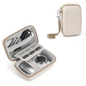 [미국배송] KODAK PIXPRO FZ45 / FZ55 캠코리 STUGOYUM DC402-AF 캐논 IXUS용 인케케이스 디지털 카메라 케이스 카메라 배터리 SD 카드 베이지용 3개의 카드 슬롯이 있는 수납 여행용 케이스