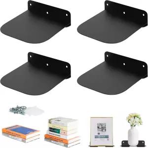 벽걸이용 스토리지 매니아 플로팅 북 선반 보이지 않는 침실 거실 사무실용 헤비 듀티 스틸 숨겨진 책장