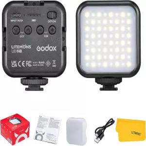 GOODOX LED 6Bi 비디오 라이트 충전식 바이컬러 온도 카메라 미니 필인 3200K-650K 디머블 서포트 자기