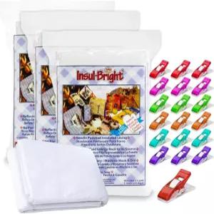 따뜻한 회사 단열밝은 단열 안감36 x45 3팩 + 픽시스 패브릭 클립 20개 냄비 홀더 오븐 장갑 및 내열 공예