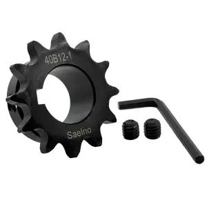 Saelno 40 롤러 체인 스프로킷 타입 B 1인치 보어 12 톱니 경화된 방청 1045 스틸 드라이브 40B12-1