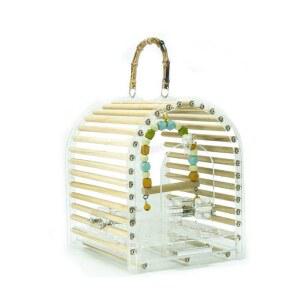 앵무새 이동장 새장 산책 휴대용 테이크아웃 이동가방 소형 케 릴 30 투명