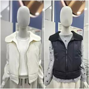 [에잇컨셉][에잇컨셉] 여성 겨울 니트카라 풀집업 패딩 베스트 C25K2FPD001(2)_GN