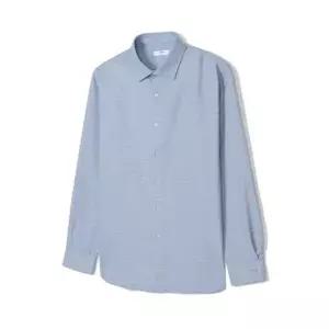 [노티그] 폴리혼방 스몰체크 셔츠 컴포트슬림핏 블루_OKA2SHDL215B1
