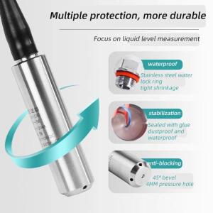 스마트 수위 트랜스미터 물탱크 액체 정수압 레벨 센서 0-500M 4-20mA 0-5/10V RS485 출력 장치