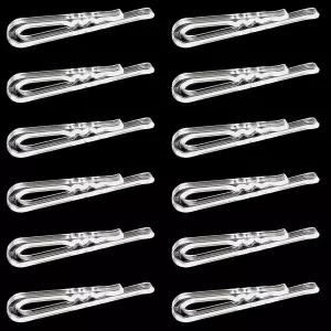 1000개 U자형 플라스틱 악어 클립 이빨이 투명한 셔츠 접이식 양말 드레스 타이를 위한 의류를 제자리에