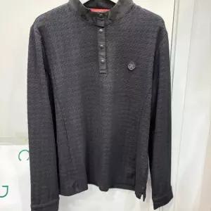 [크로커다일레이디]코트나 지도리자가드 우븐배색 티셔츠 블랙