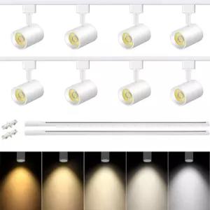6.6피트 H형 트랙 조명 레일 LED 헤드 디밍 가능한 모던 주방 기구 천장 스포트라이트 CRI90 10W 800lm