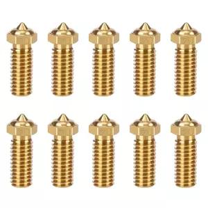 하이쿠디 10PCS QIDI X-Max 3 3D 프린터 부품 압출기용 0.4mm 황동 노즐 3/X-Plus 3/X-SMART3/Q1 Pro용