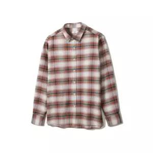 [노티그] 코튼100 기모 미듐체크 셔츠 오렌지_OKW2SHCL207O1