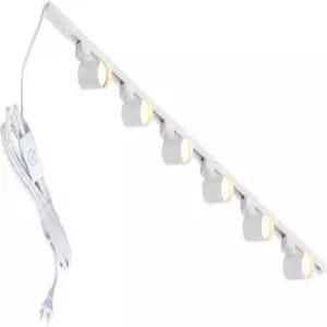 히글시이 플러그인 트랙 조명 전원 코드 레일이 있는 6라이트 LED 키트 모던 키친 GU10 기구 천장 13FT