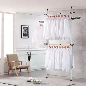 [라일리생활건강] Rly 38밀리미터 옷걸이 봉 2단형 스탠드 행거 행거