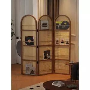 간살 아치형 가벽 등나무 우드 가림막 인테리어 라탄 A. 2단 50x170 라치 파인