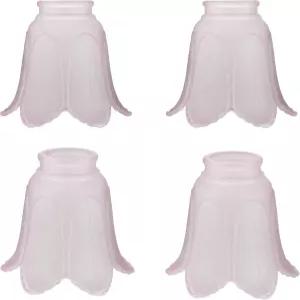 아스펜 크리에이티브 23102-4A 트랜지션 핑크 로즈 천장 선풍기 교체 유리 그늘막 2-1/8인치 핏터 사이즈 x