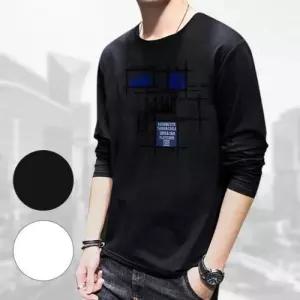 [라일리의류] Rly 남자 기본티 간절기 얇은 긴팔 티셔츠 흰티 검정