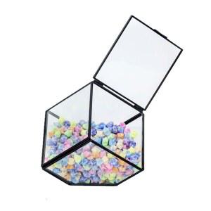 종이학 장식 유리병 오브제 종이학유리병 하트 꽃병