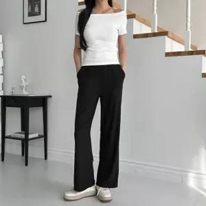 [라일리여성의류] Rly 배기팬츠 면 여성바지 밴딩바지 세미 일자 캐쥬얼