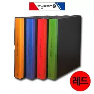 [문구/오피스] 고정식 60매 A4 클리어화일 폴더화일 레드