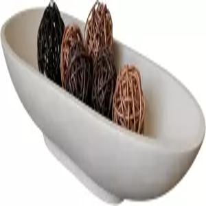 가정용 장식용 OAKOA 콘크리트 대형 그릇 - 테이블용 긴 중앙 입구 커피 도우