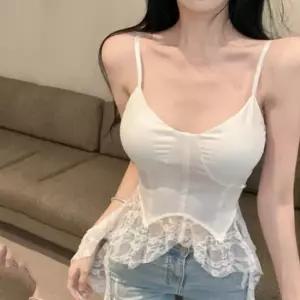 [라일리여성의류] Rly 레이어드 플레어 레이스 슬림핏 이너 끈나시 코르