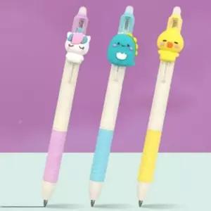 [문구/오피스] 슬림 노크식 얇은 부드러운 지워지는 중성펜 6개 세트