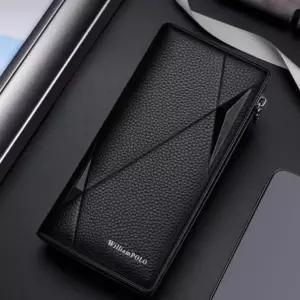 임페리얼 폴 대용량 고급 레더 소가죽 지퍼 장지갑