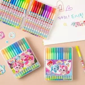 [문구/오피스] 캐치 랜덤1개 티니핑 시즌3 24색 사인펜