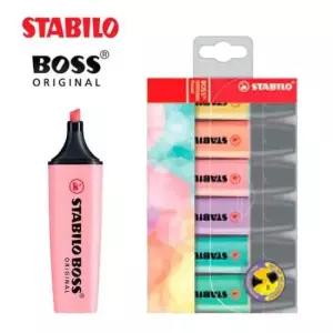 [문구/오피스] 6색세트 형광펜 스타빌로 오리지널 보스 파스텔