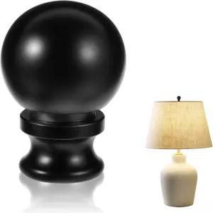1-1/2인치 램프 오일 러빙 블랙 볼 노브 그늘 조명 장식 하프 홀더 테이블 토퍼 캡