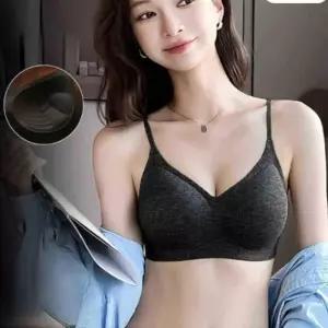 [라일리여성언더웨어] Rly 골지 볼륨업 일체형 심리스 브라 브래지어