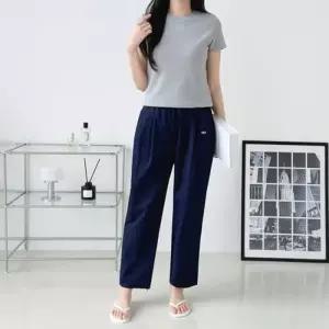 [라일리여성의류] Rly 허리밴딩 면바지 배기바지 면 배기팬츠 일자 루즈