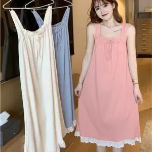 [라일리여성의류] Rly 여름 레이스 민소매 롱원피스 원피스 잠옷