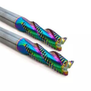 WEXWE 툴스 카바이드 러핑 엔드 밀 스퀘어 밀스 알루미늄 절단 플루트 4mm 생크 3개 D4-50L 3F 2PCS