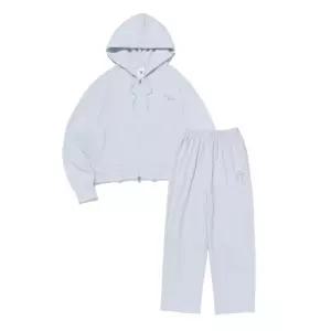 [로아드로아]러블리 그래픽 후드집업 트레이닝 셋업 (스카이블루)