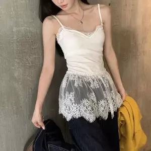 [라일리여성의류] Rly 레이어드 프릴 레이스 이너 캡내장 나시 끈나시