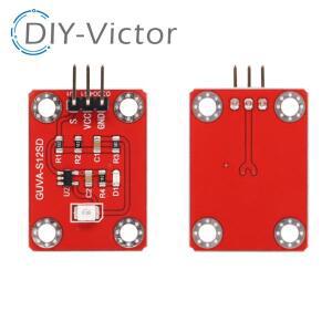 GUVA-S12SD 3528 태양집열판 자외선 강도 모듈, UV 센서, 아두이노, 라즈베리 파이용, DC 3.3-5V, 240-370n