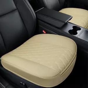 우야오야오 가죽 카시트 하단 커버 차량용 미끄럼 방지 앞좌석 오토시트 쿠션 패드 대부분의 적합한 포켓이