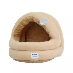 [반려] 강아지 극세사 동글 하우스 브라운 1P 고양이 숨숨집