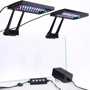 멀티채널 컨트롤러가 장착된 수족관 LED 조명 24시간 연중무휴 일출-일광-달빛 및 DIY 모드 담수용